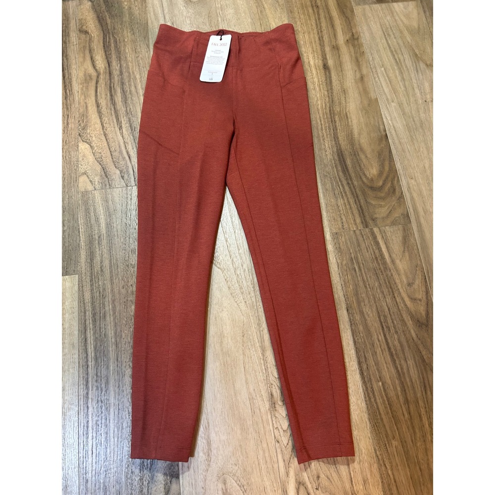 Cabi Lean Legging Heather Amber Rust Orange High Waist Pocket Pant 4324 Small